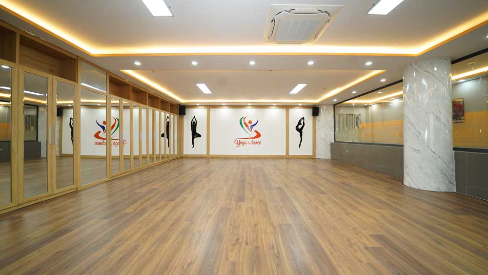 không gian phòng tập đẳng cấp của THOL yoga