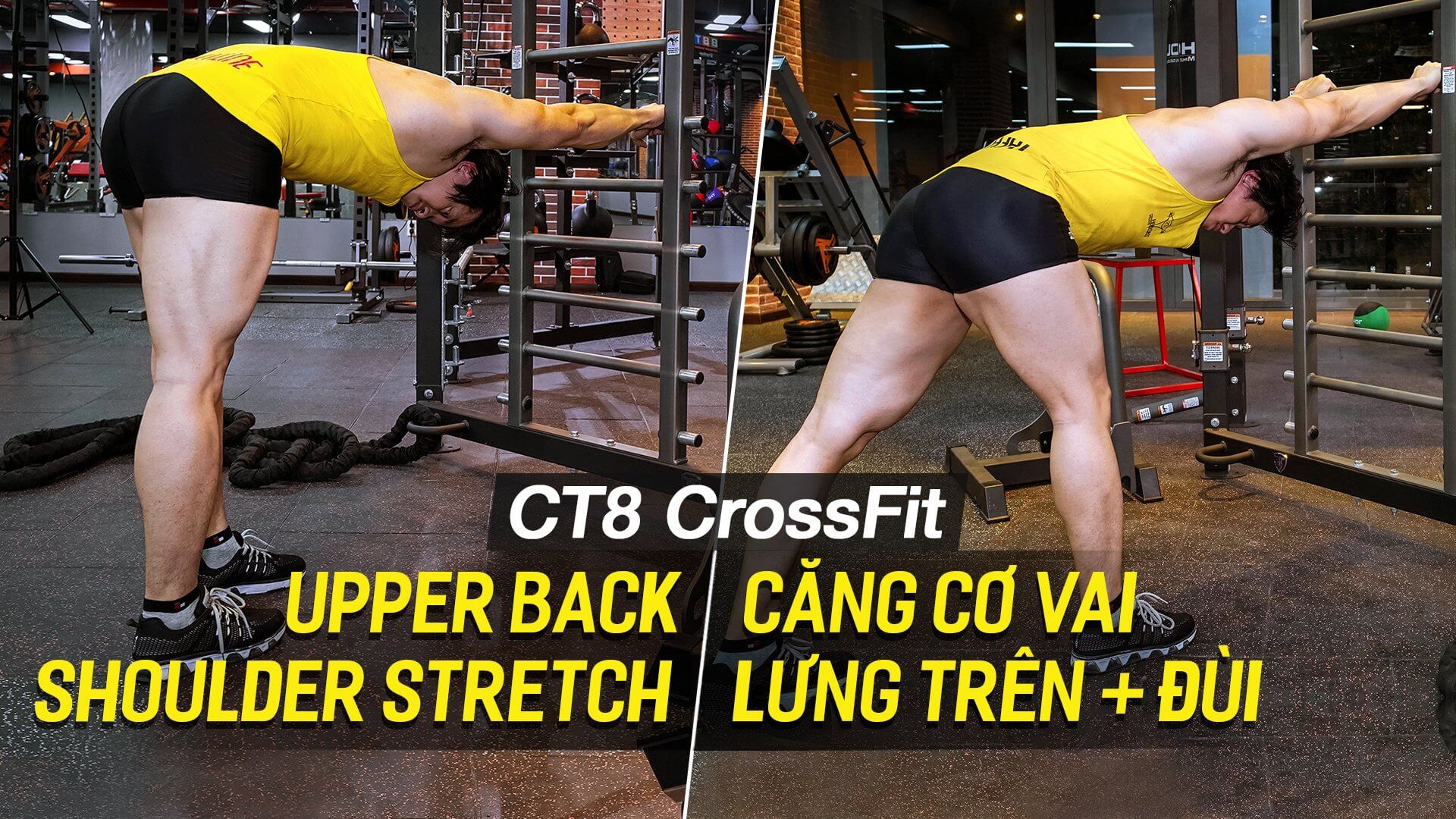 Upper Back/Shoulder Stretch, căng dãn cơ lưng, vai trên máy tập CT8