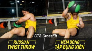 Russian Twist Throw - Tập nét cơ liên sườn, giảm mỡ vùng eo với bóng tạ