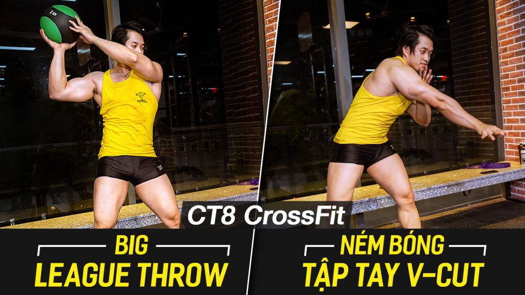 Big League Throw - Ném bóng tập bụng V cut và cơ liên sườn với CT8